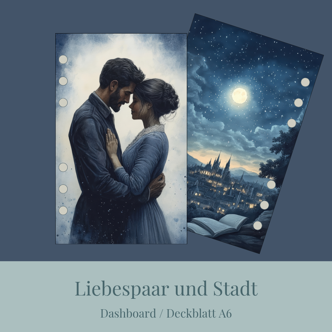 Dashboard Liebespaar für A6 Budgetbinder Umschlagmethode